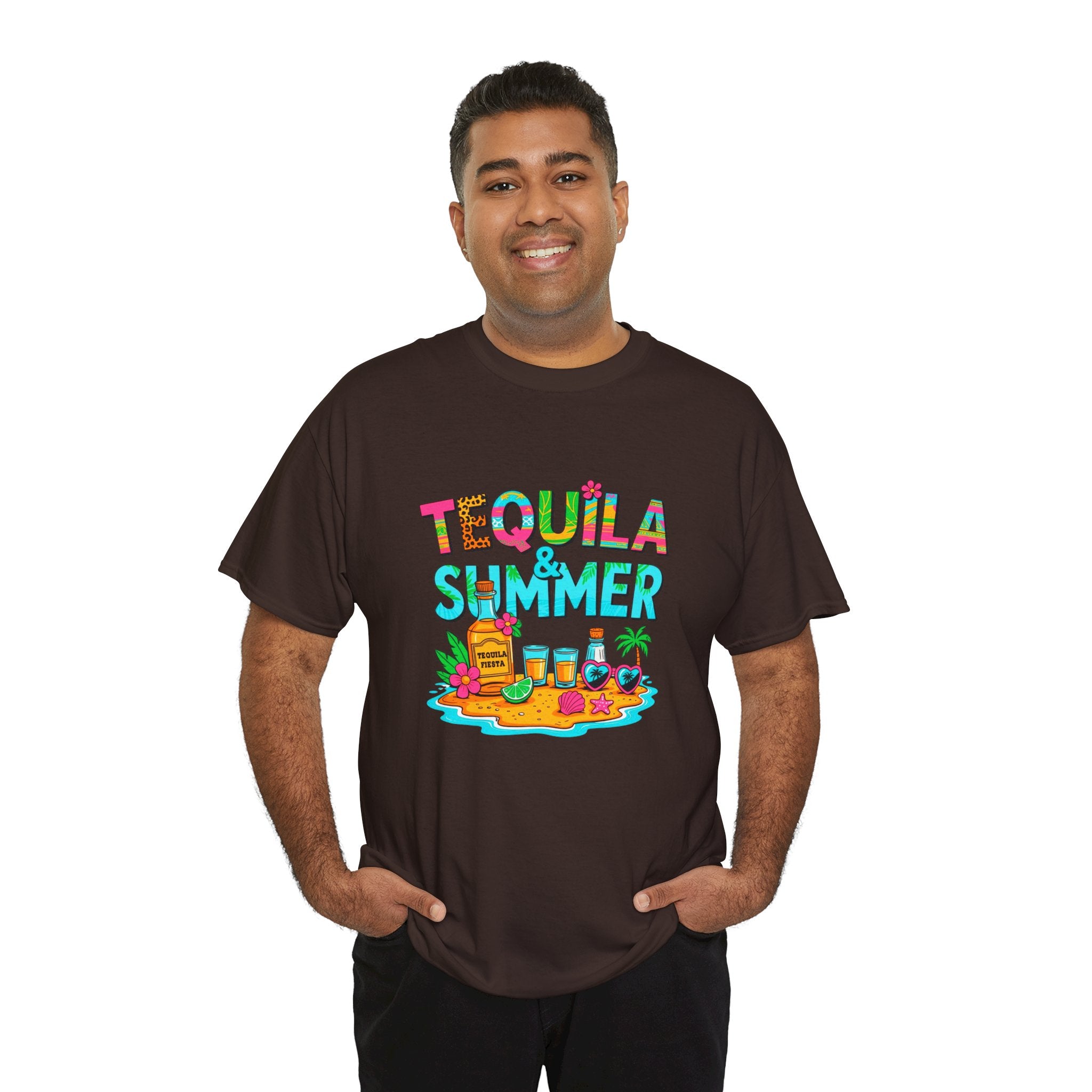 Tequila Summer Tee – Tropical Beach Cocktail Graphic T-Shirt