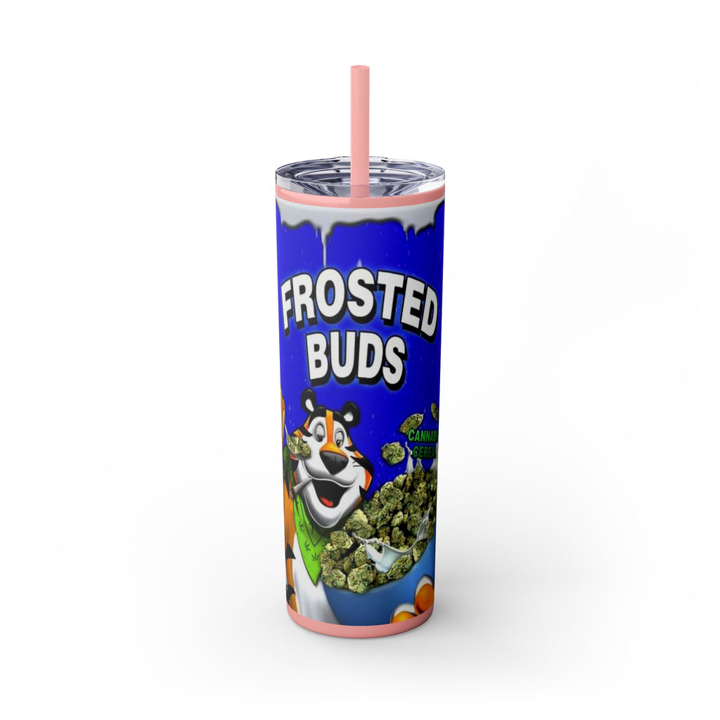 Frosted Buds 20oz Skinny Tumbler with Straw