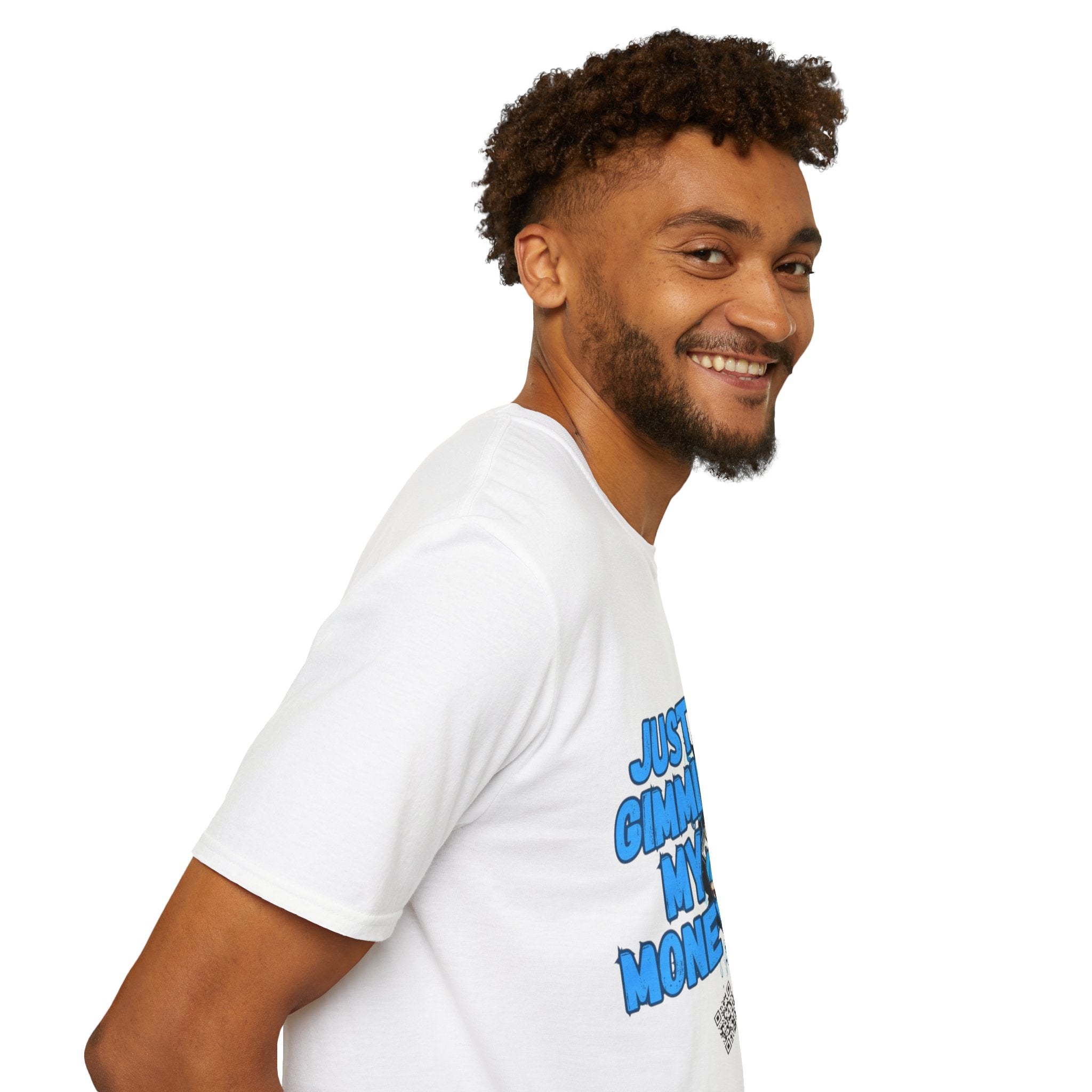 Just Gimmie My Money T-Shirt — Cute Blue Character Graphic Tee