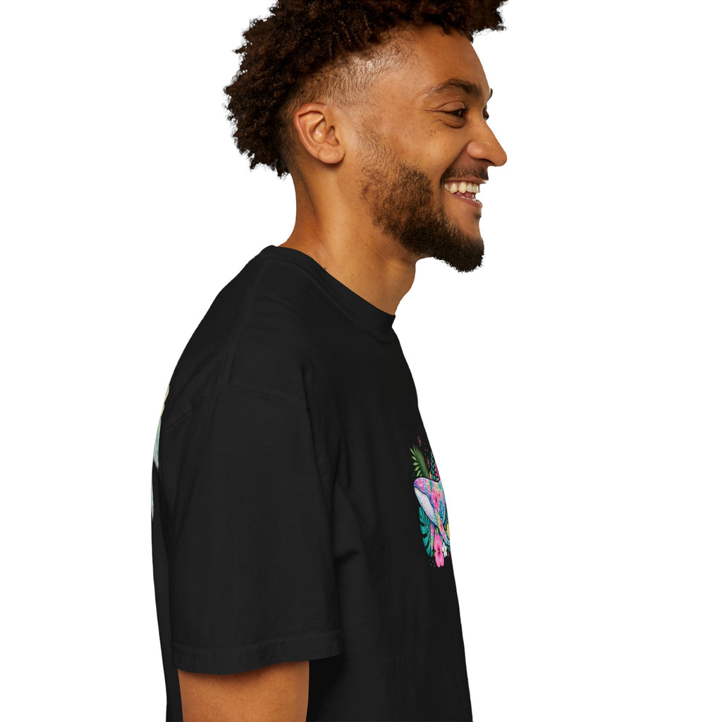 Miami Beach Club T‑Shirt — Retro Flamingo Tropical Floral Graphic Tee