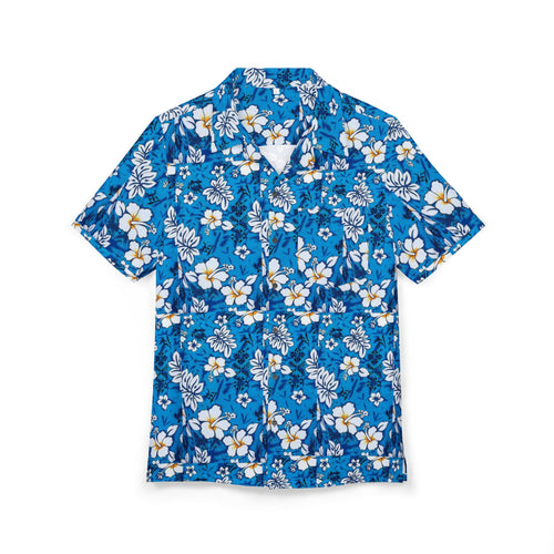 Blue Plumeria Hawaiian Shirt