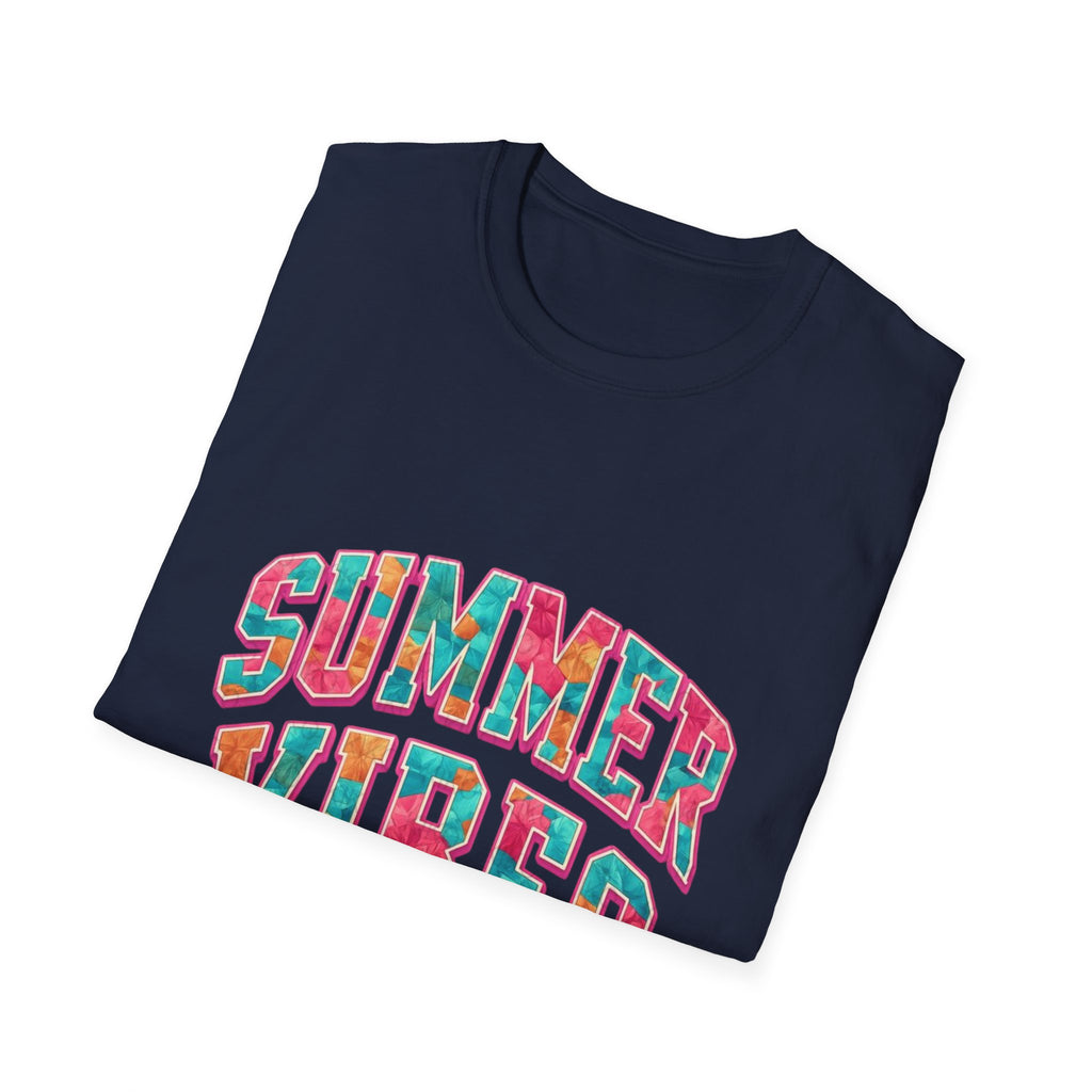 Summer Vibes T-Shirt — Colorful Tropical Beach Graphic Tee