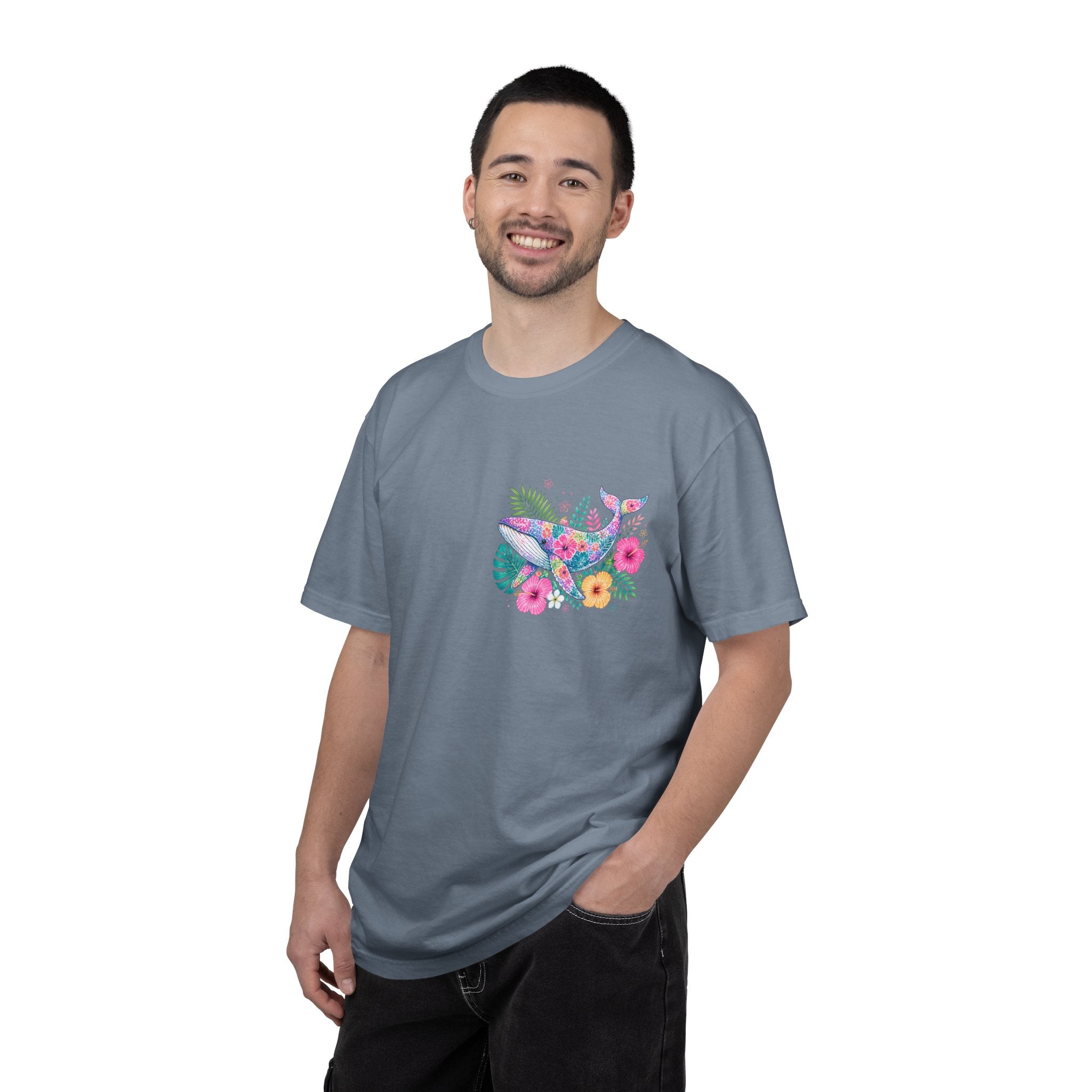 Miami Beach Club T‑Shirt — Retro Flamingo Tropical Floral Graphic Tee