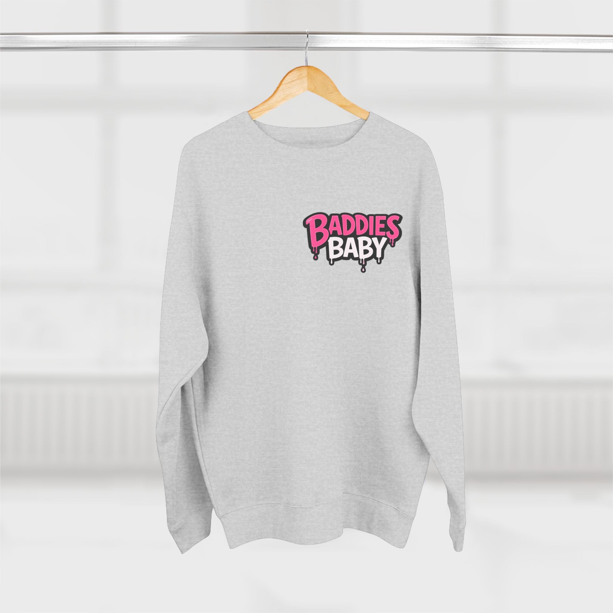 Baddies Baby Crewneck Sweatshirt — Cute Badass Cartoon Graphic