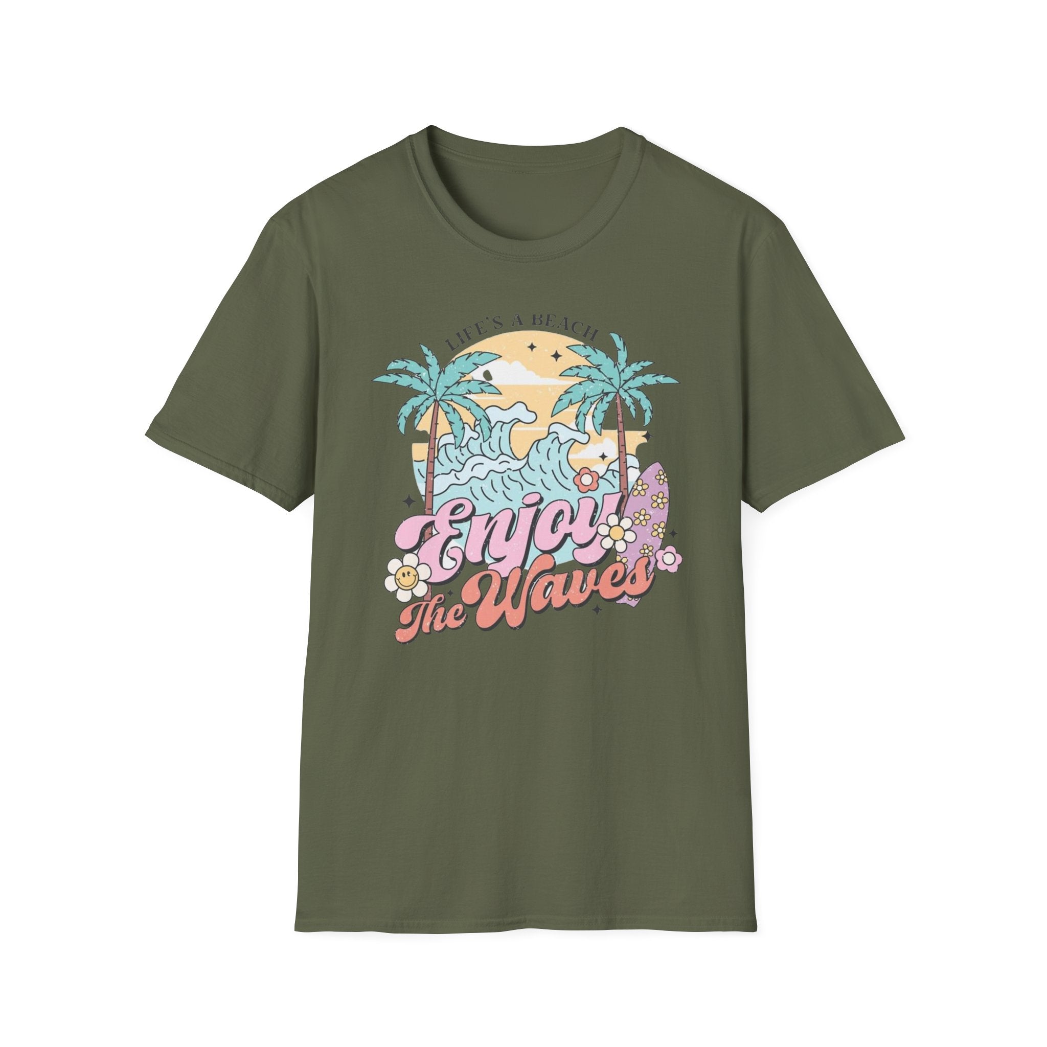 Enjoy the Waves T-Shirt — Summer Vibes Beach Graphic Tee
