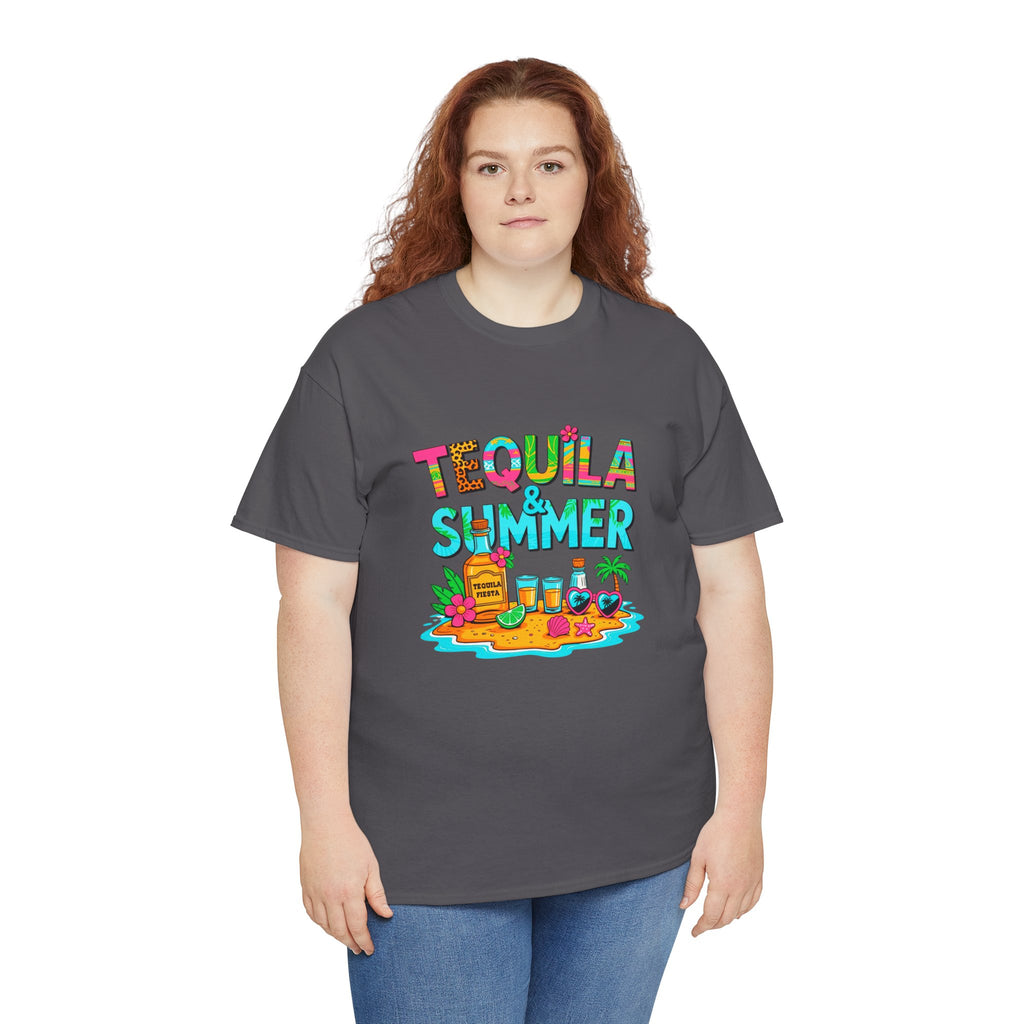 Tequila Summer Tee – Tropical Beach Cocktail Graphic T-Shirt