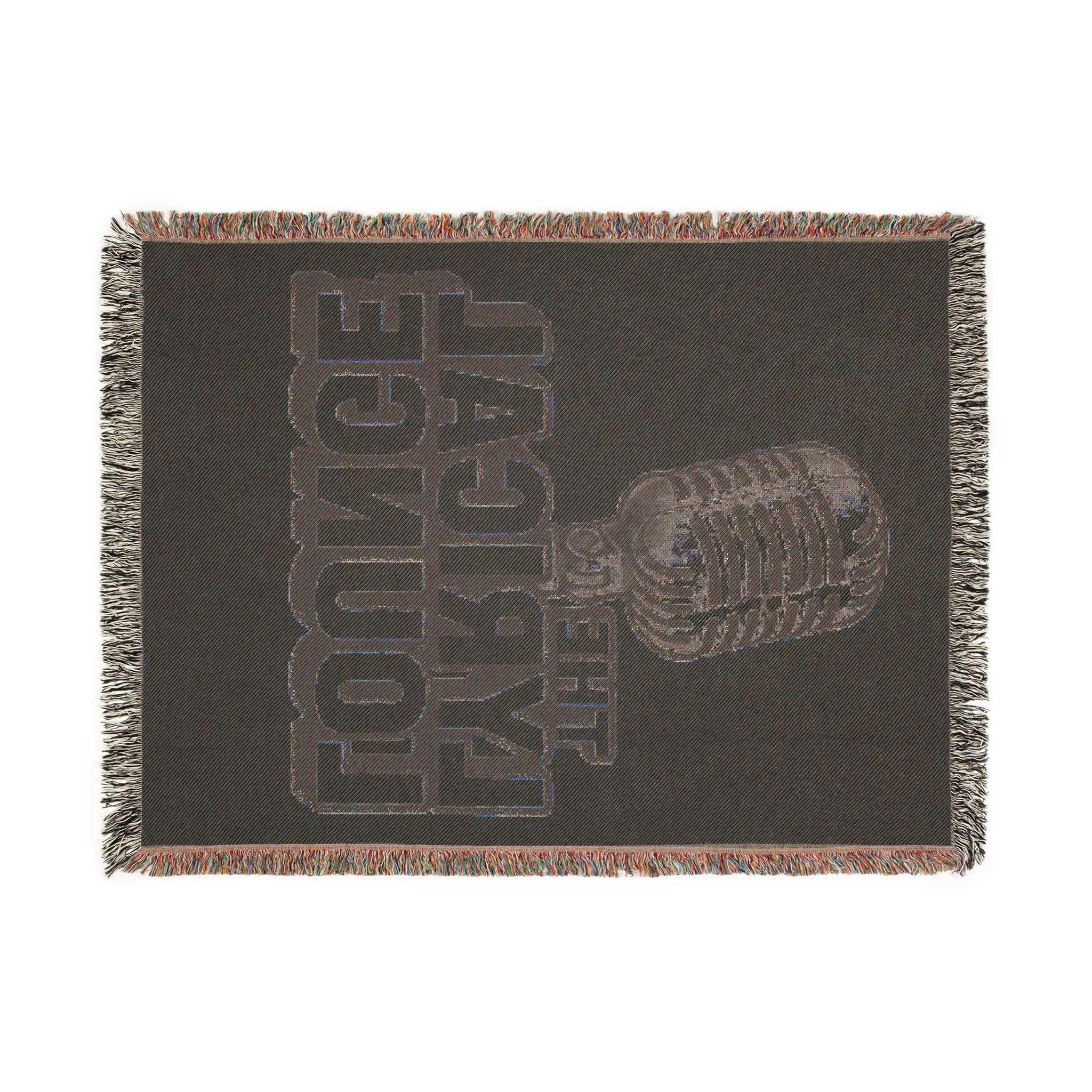 The Lyrical Lounge Woven Blanket — Retro Microphone Music Throw