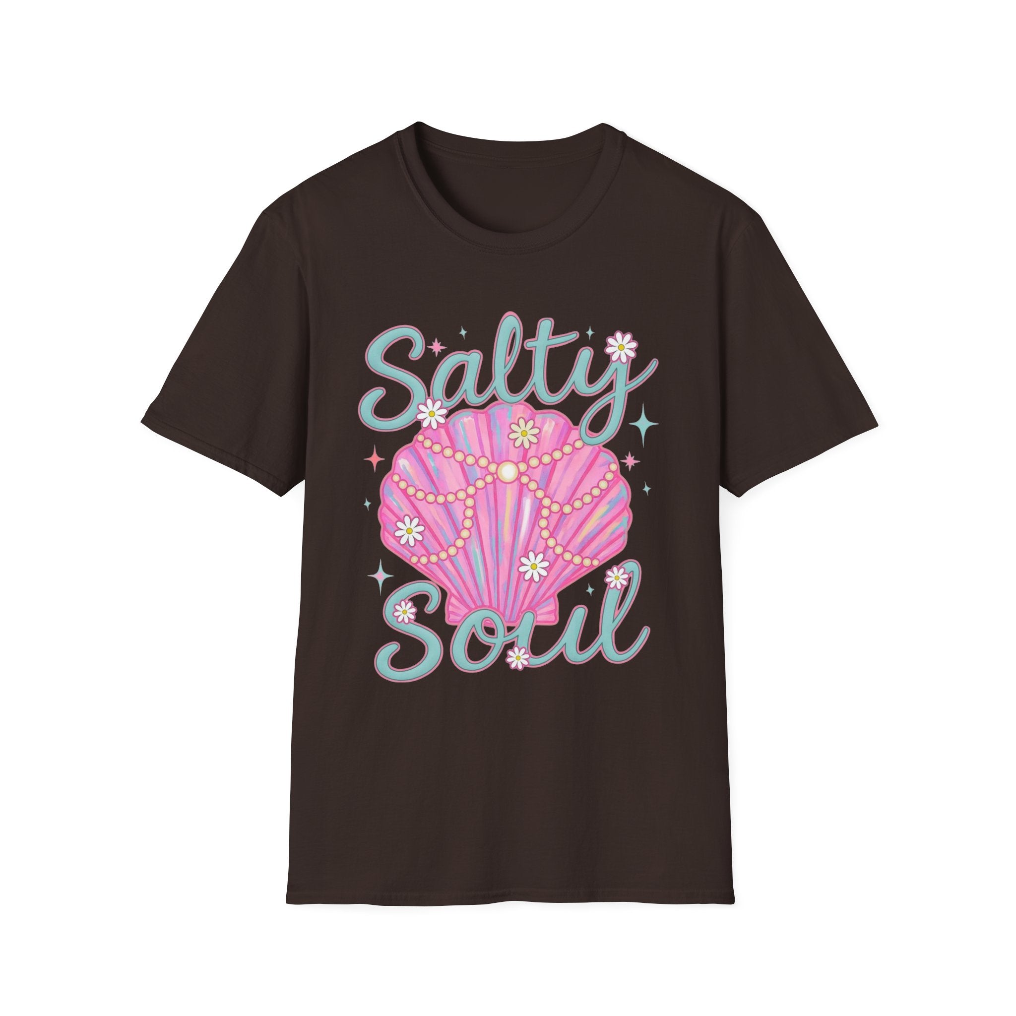 Salty Soul T-Shirt — Pink Seashell Beach Tee