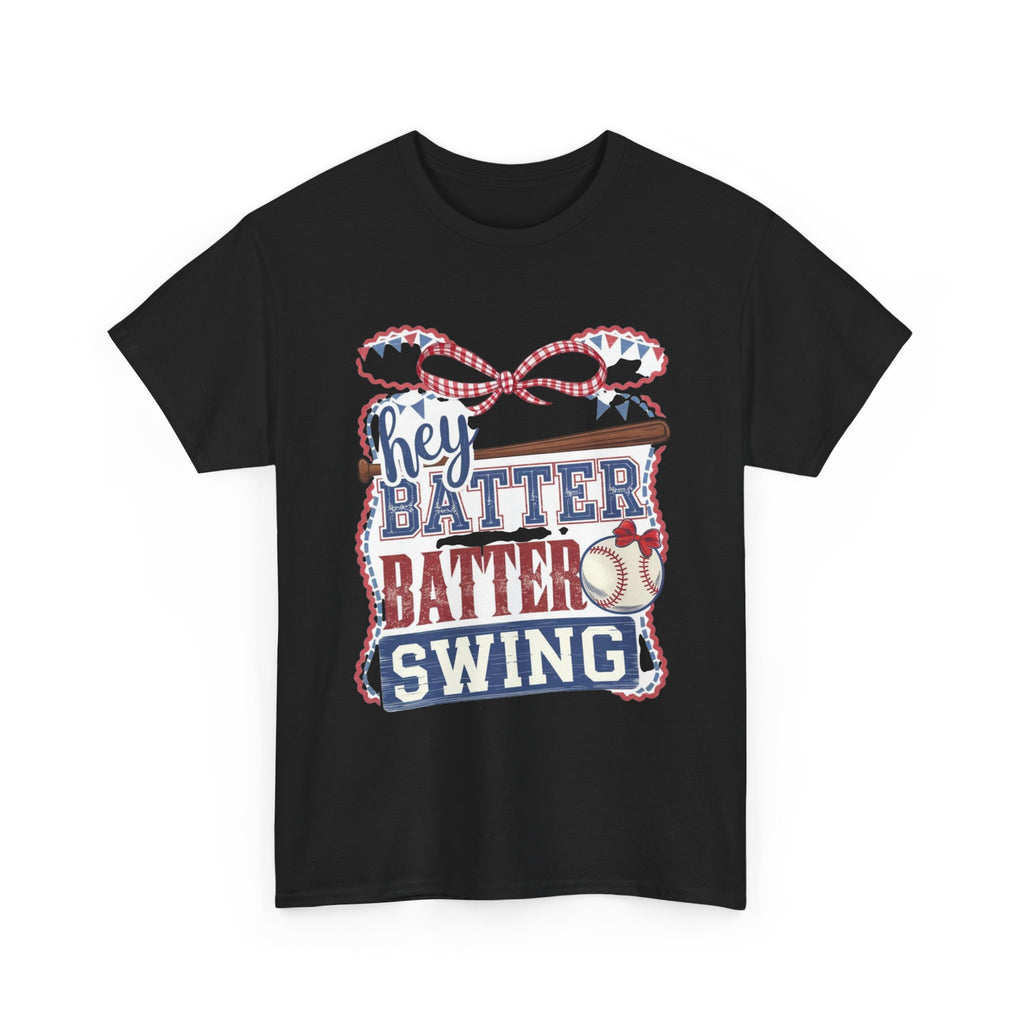 Baseball Tee — “Hey Batter Batter Swing” Graphic Shirt
