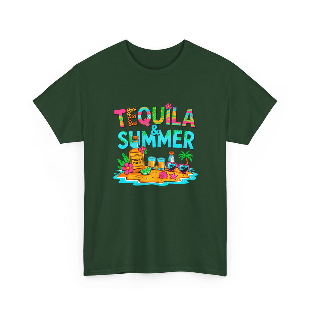 Tequila Summer Tee – Tropical Beach Cocktail Graphic T-Shirt