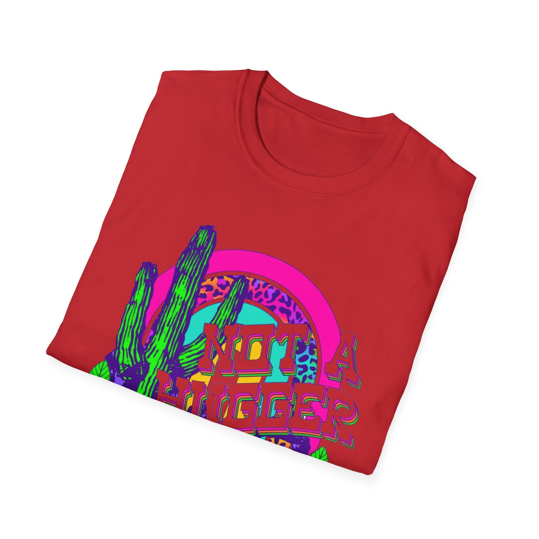Not A Hugger Cactus T-Shirt — Retro Floral Desert Graphic Tee
