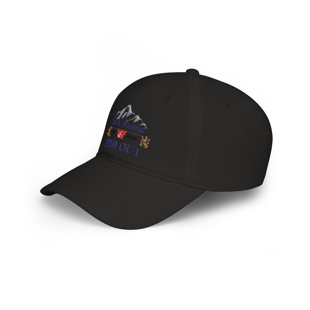 Low Profile Baseball Cap — 'Fuck Around, Find Out' Mountain Embroidered Hat