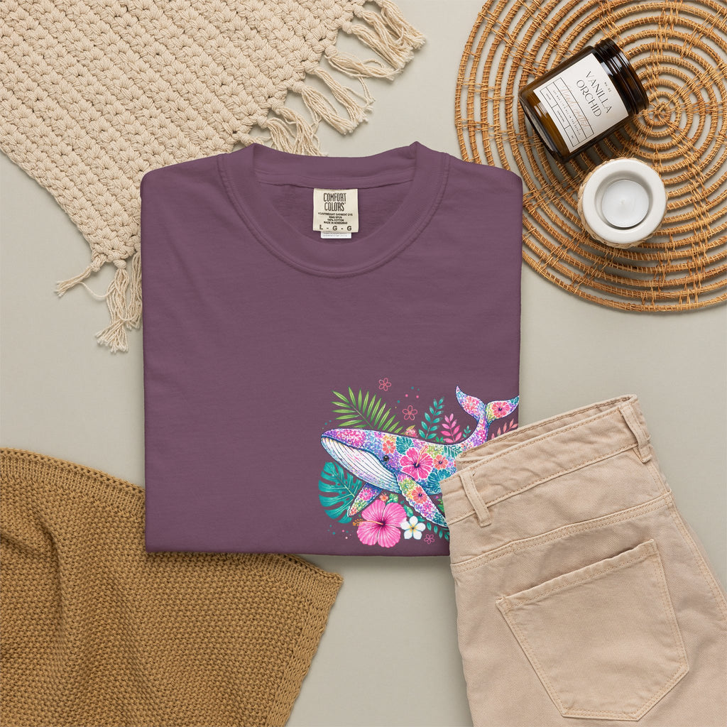 Miami Beach Club T‑Shirt — Retro Flamingo Tropical Floral Graphic Tee