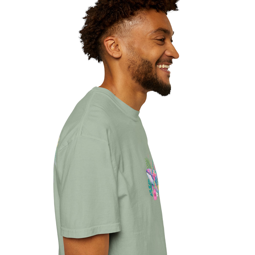 Miami Beach Club T‑Shirt — Retro Flamingo Tropical Floral Graphic Tee