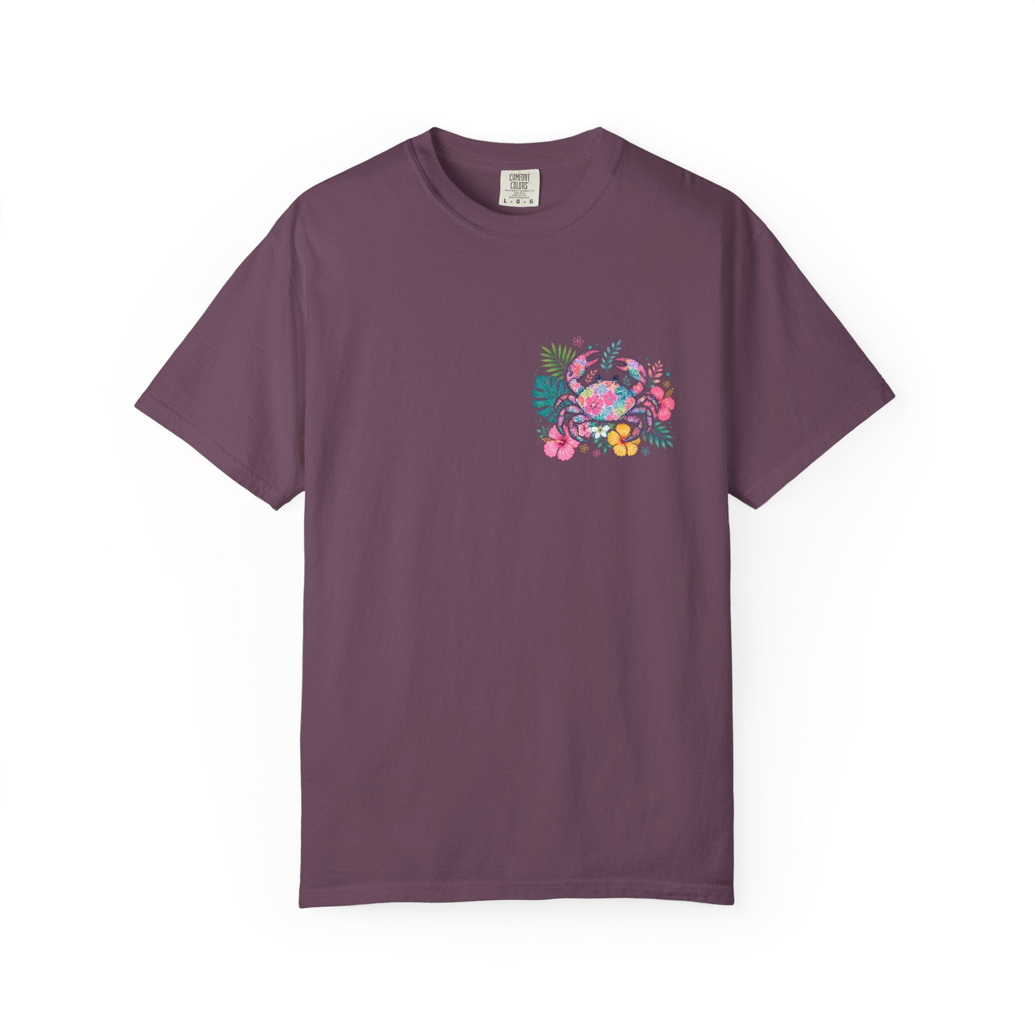 T-Shirt — "Sun Sand" Tropical Palm Floral Graphic Tee