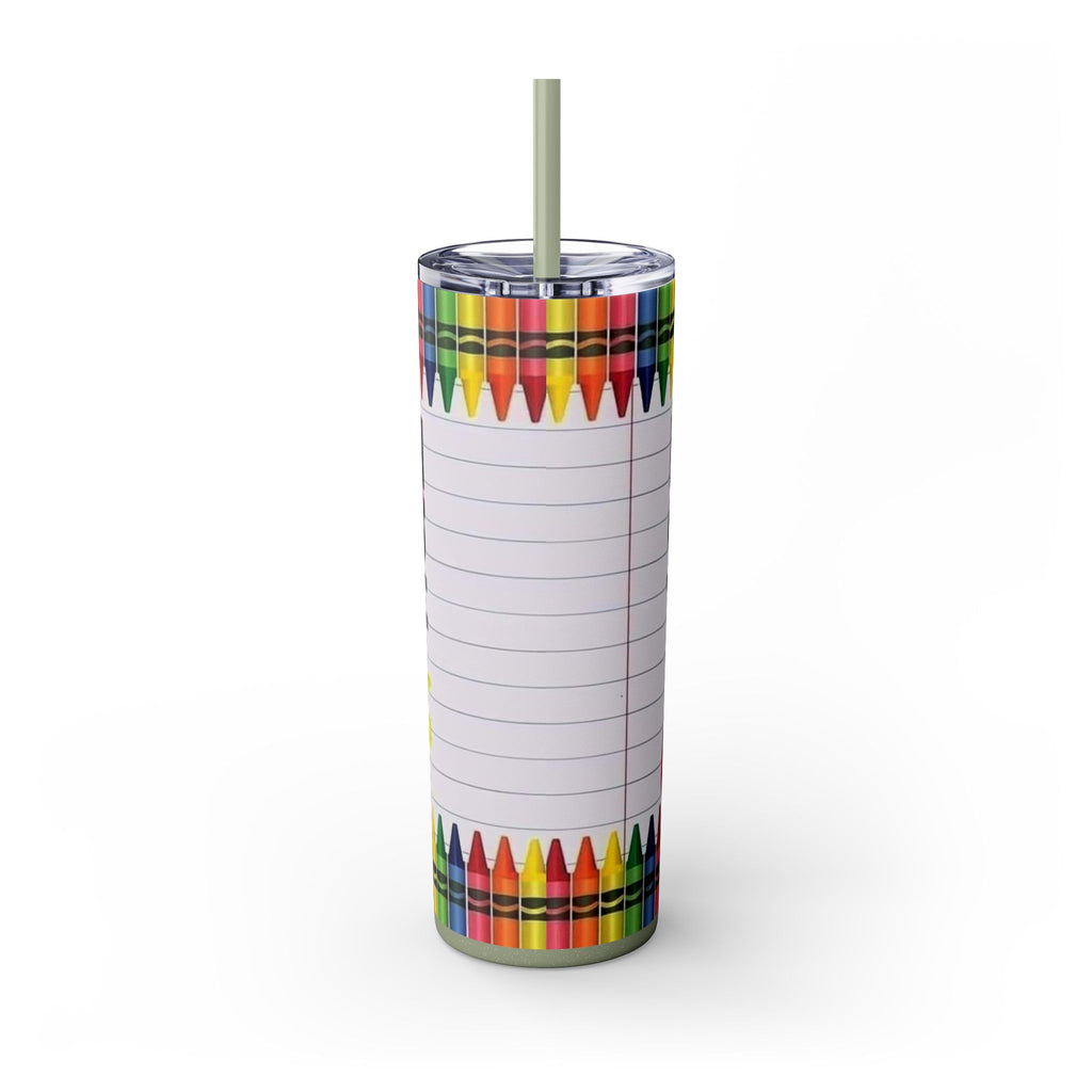 Broken Crayons Still Color 20oz Skinny Tumbler with Straw