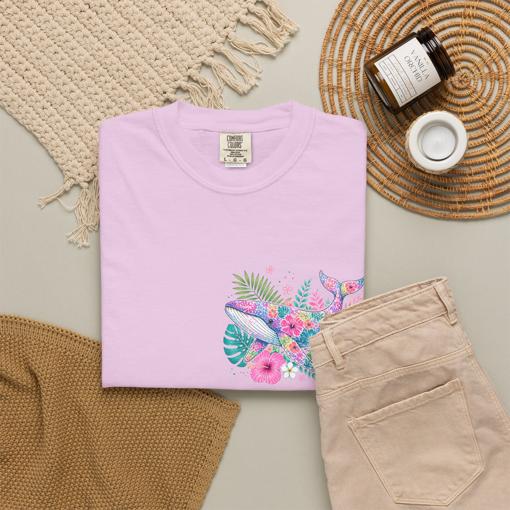 Miami Beach Club T‑Shirt — Retro Flamingo Tropical Floral Graphic Tee