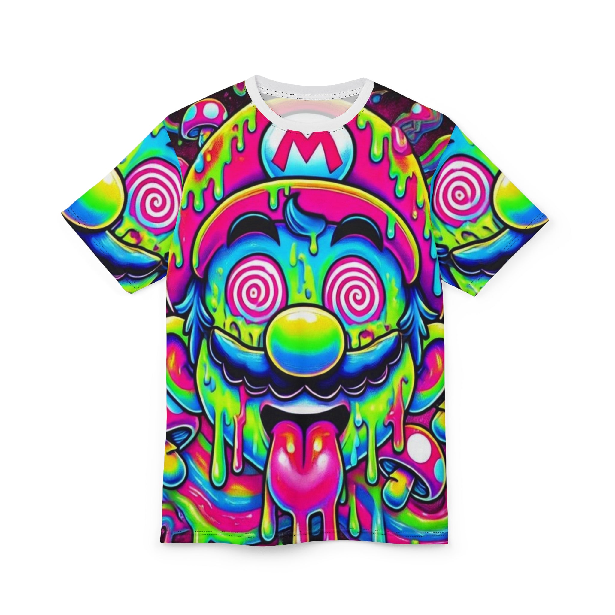 Psychedelic Drip Mario All-Over Print Tee