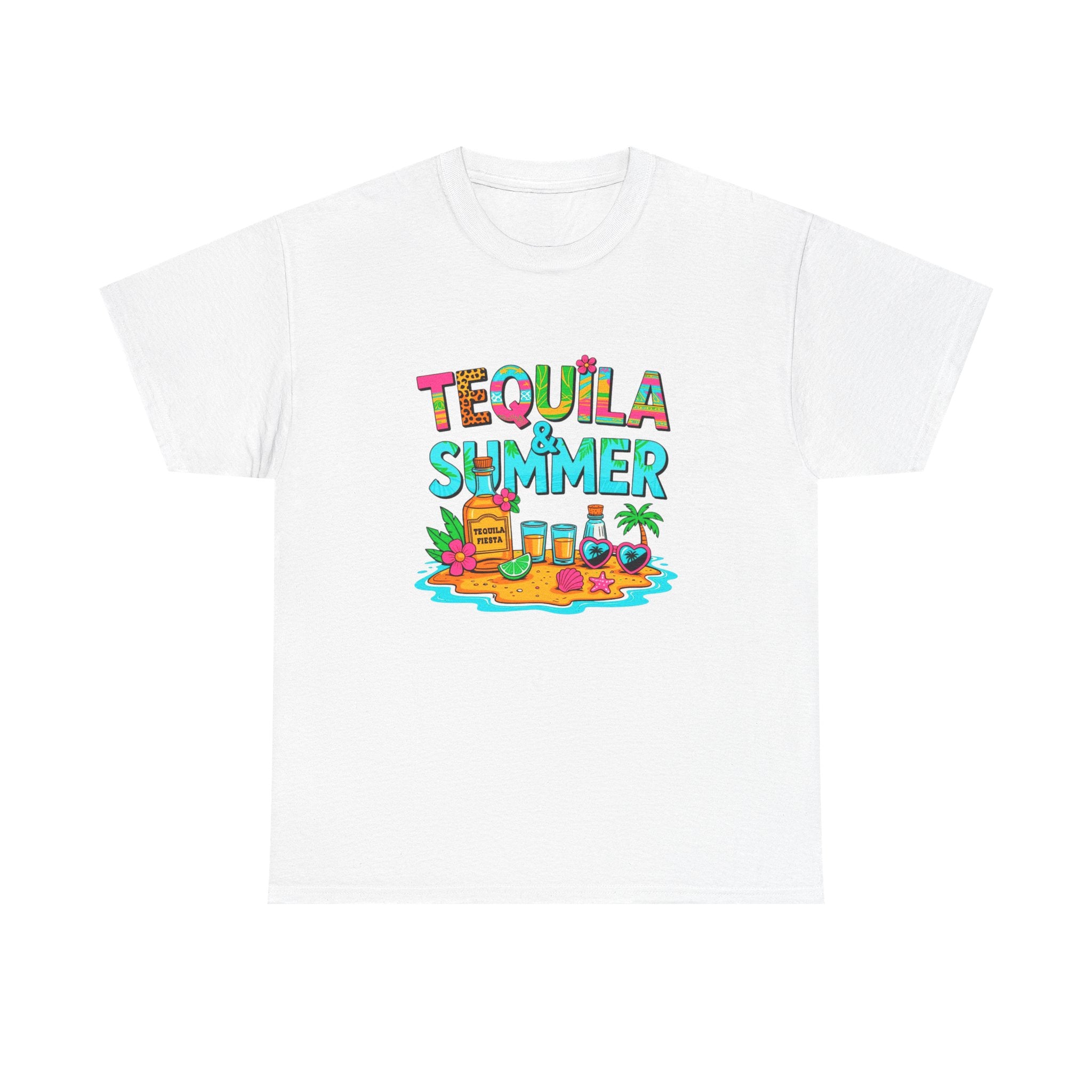 Tequila Summer Tee – Tropical Beach Cocktail Graphic T-Shirt
