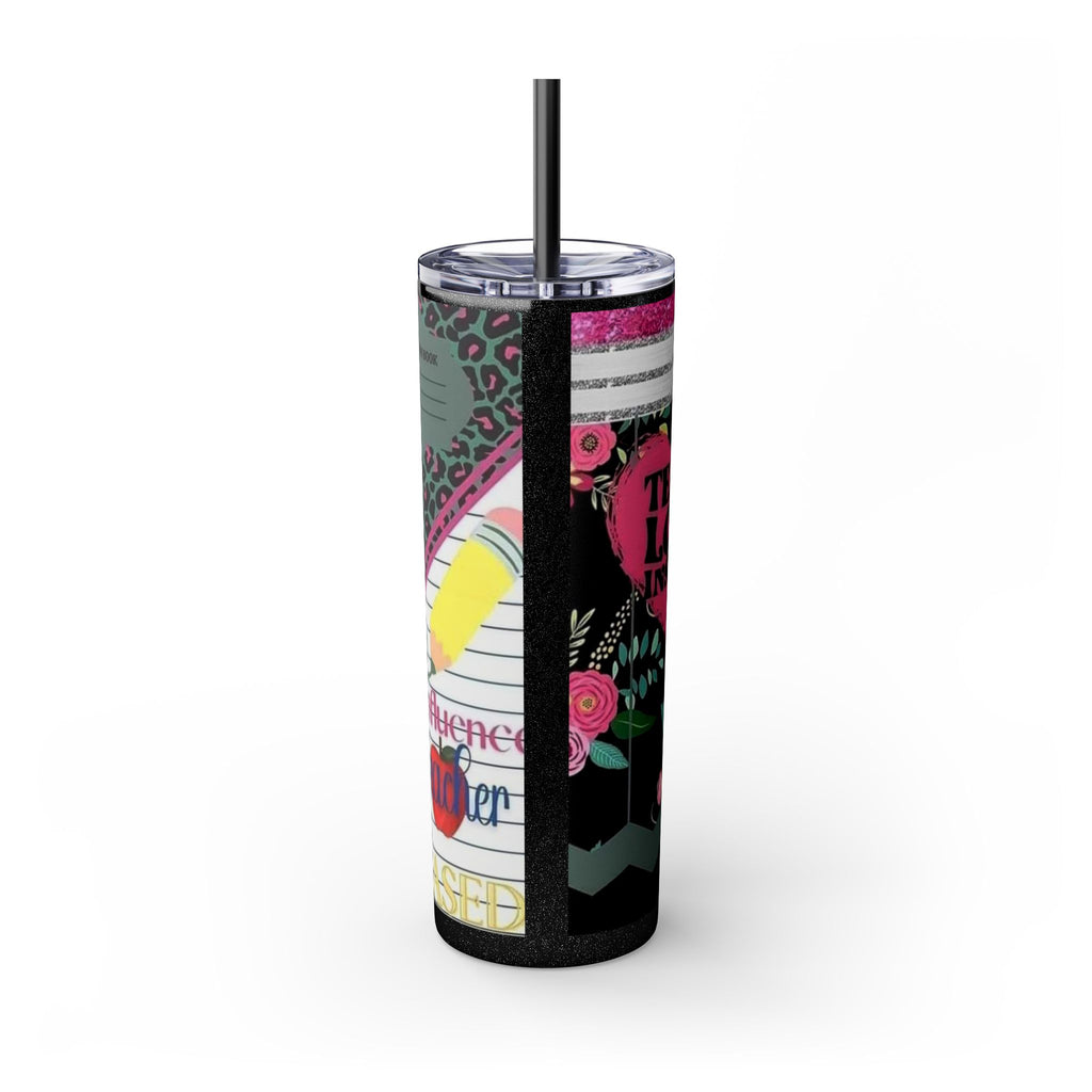 Teacher Skinny Tumbler with Straw — 20oz