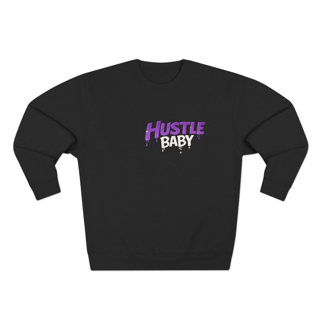 Hustle Baby Crewneck Sweatshirt – SWO Hustle Baby Front Logo & Back Graphic
