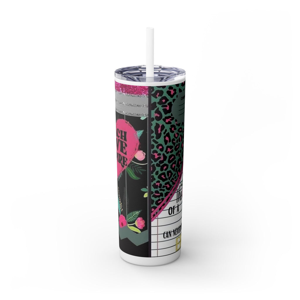 Teacher Skinny Tumbler with Straw — 20oz