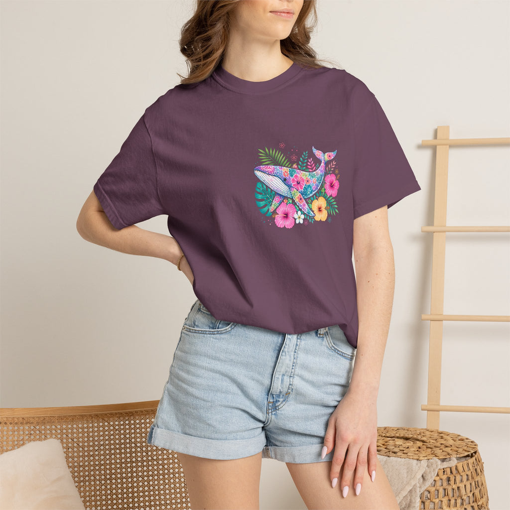 Miami Beach Club T‑Shirt — Retro Flamingo Tropical Floral Graphic Tee