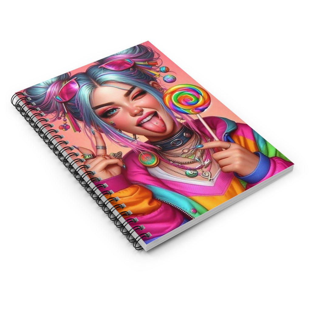 Wolf Pack “Candy Goth” Spiral Notebook – Colorful Anime Journal