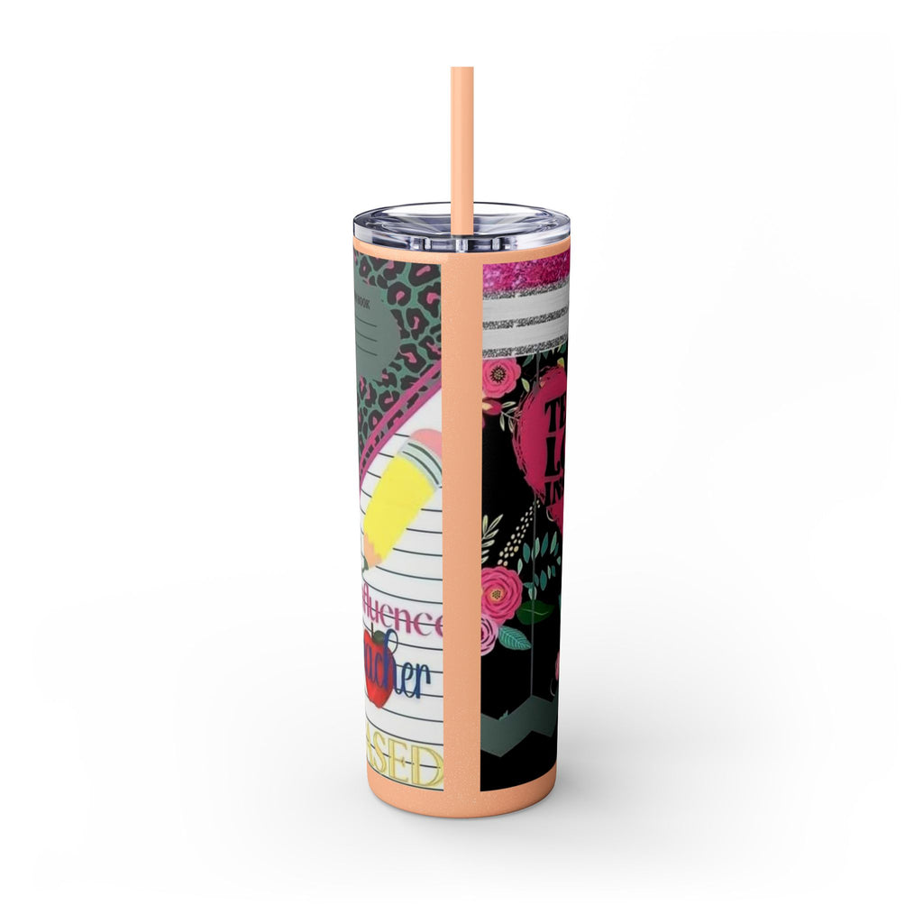 Teacher Skinny Tumbler with Straw — 20oz