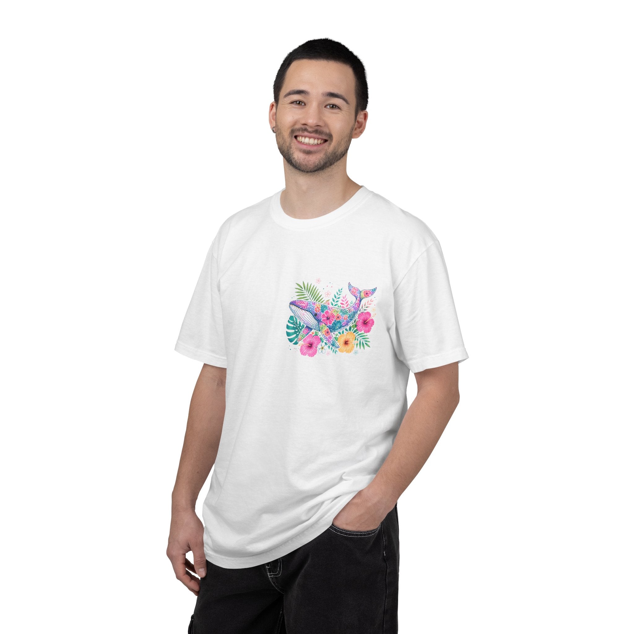 Miami Beach Club T‑Shirt — Retro Flamingo Tropical Floral Graphic Tee
