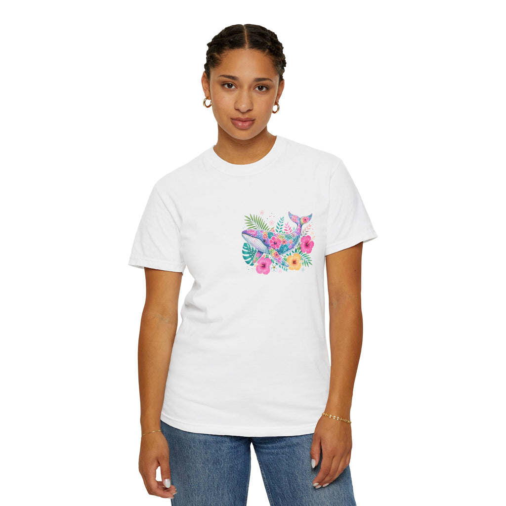 Miami Beach Club T‑Shirt — Retro Flamingo Tropical Floral Graphic Tee