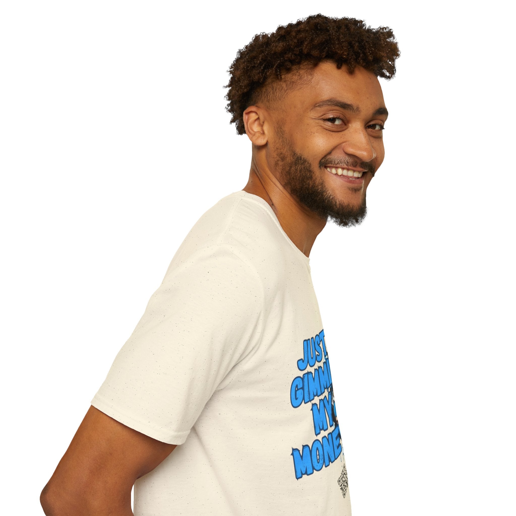 Just Gimmie My Money T-Shirt — Cute Blue Character Graphic Tee