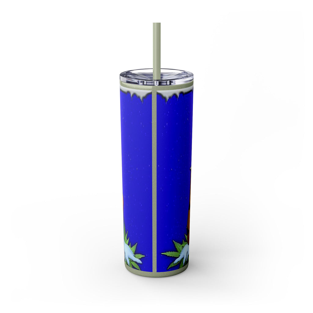 Frosted Buds 20oz Skinny Tumbler with Straw