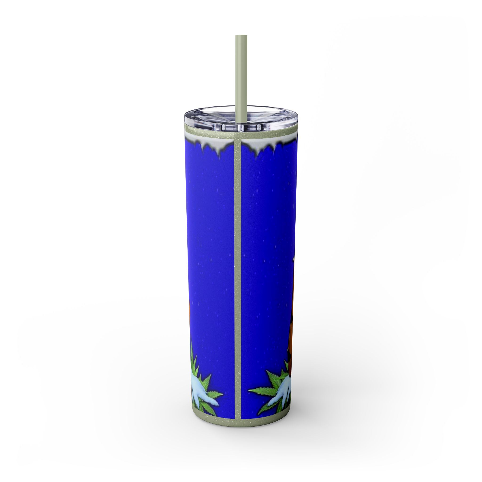 Frosted Buds 20oz Skinny Tumbler with Straw