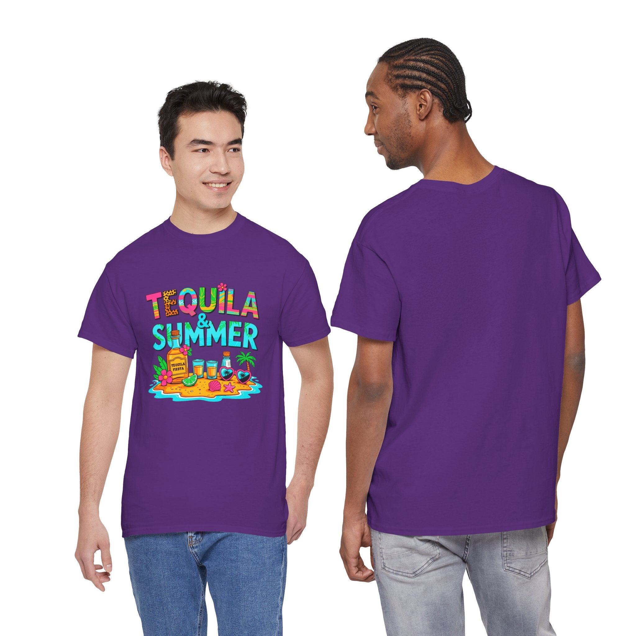 Tequila Summer Tee – Tropical Beach Cocktail Graphic T-Shirt