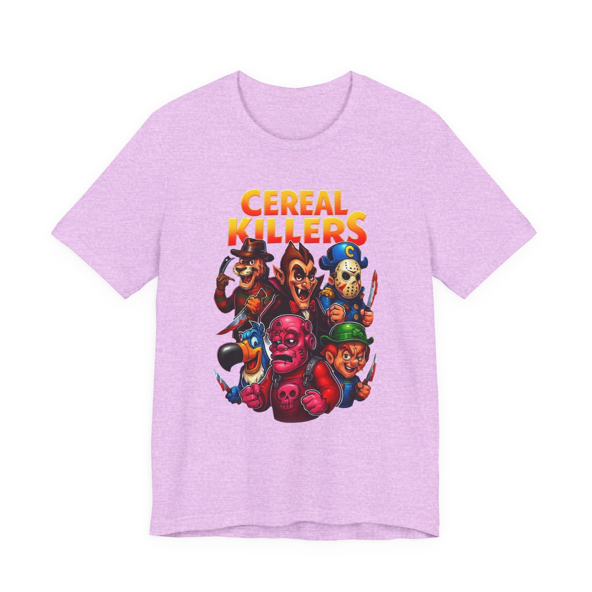 Cereal Killers Parody Horror Cartoon T-Shirt | Funny Cereal Villains Graphic Tee