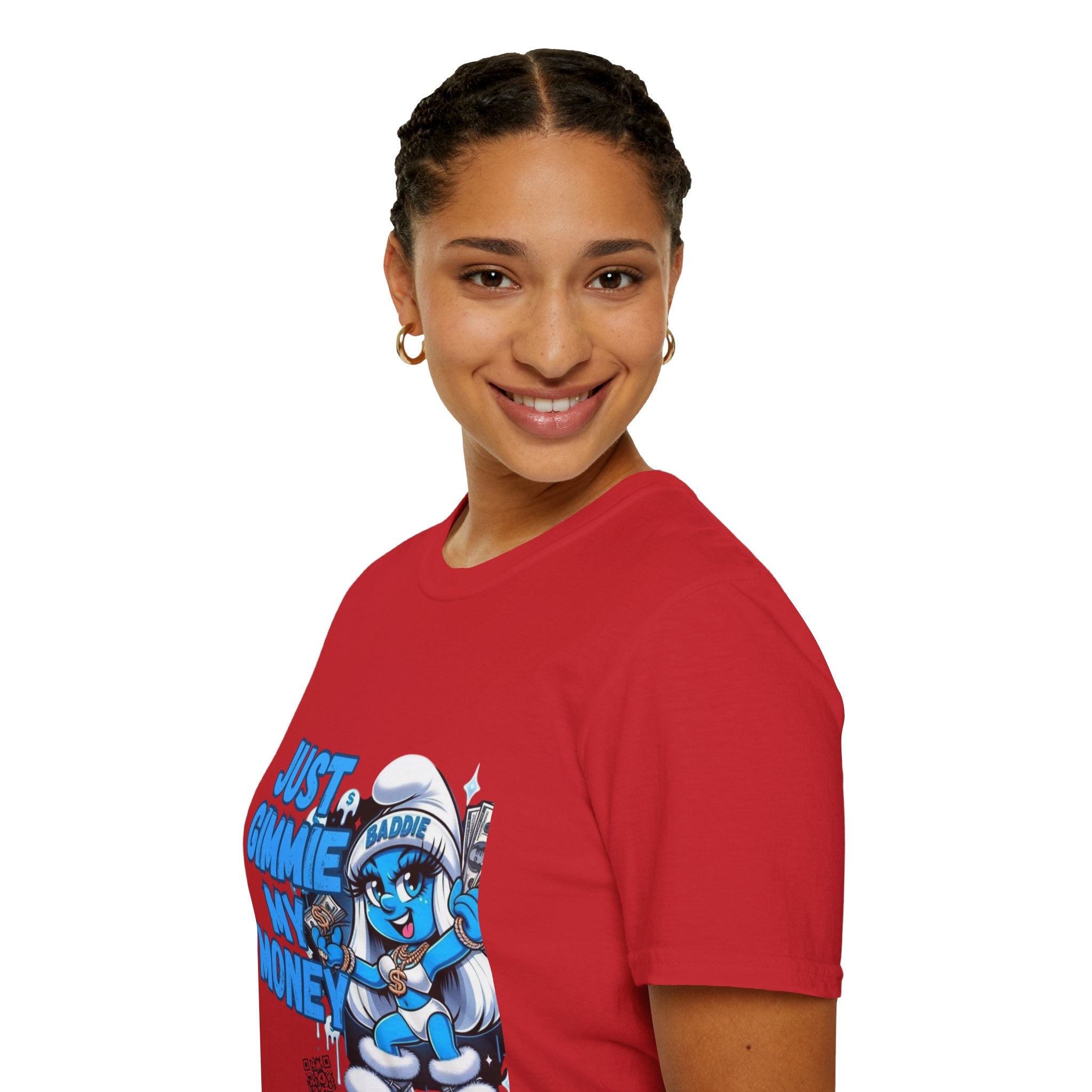 Just Gimmie My Money T-Shirt — Cute Blue Character Graphic Tee