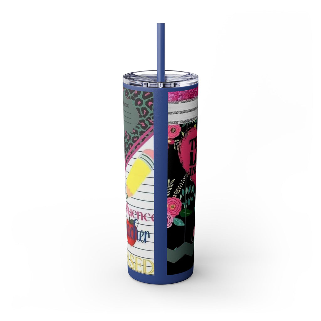 Teacher Skinny Tumbler with Straw — 20oz