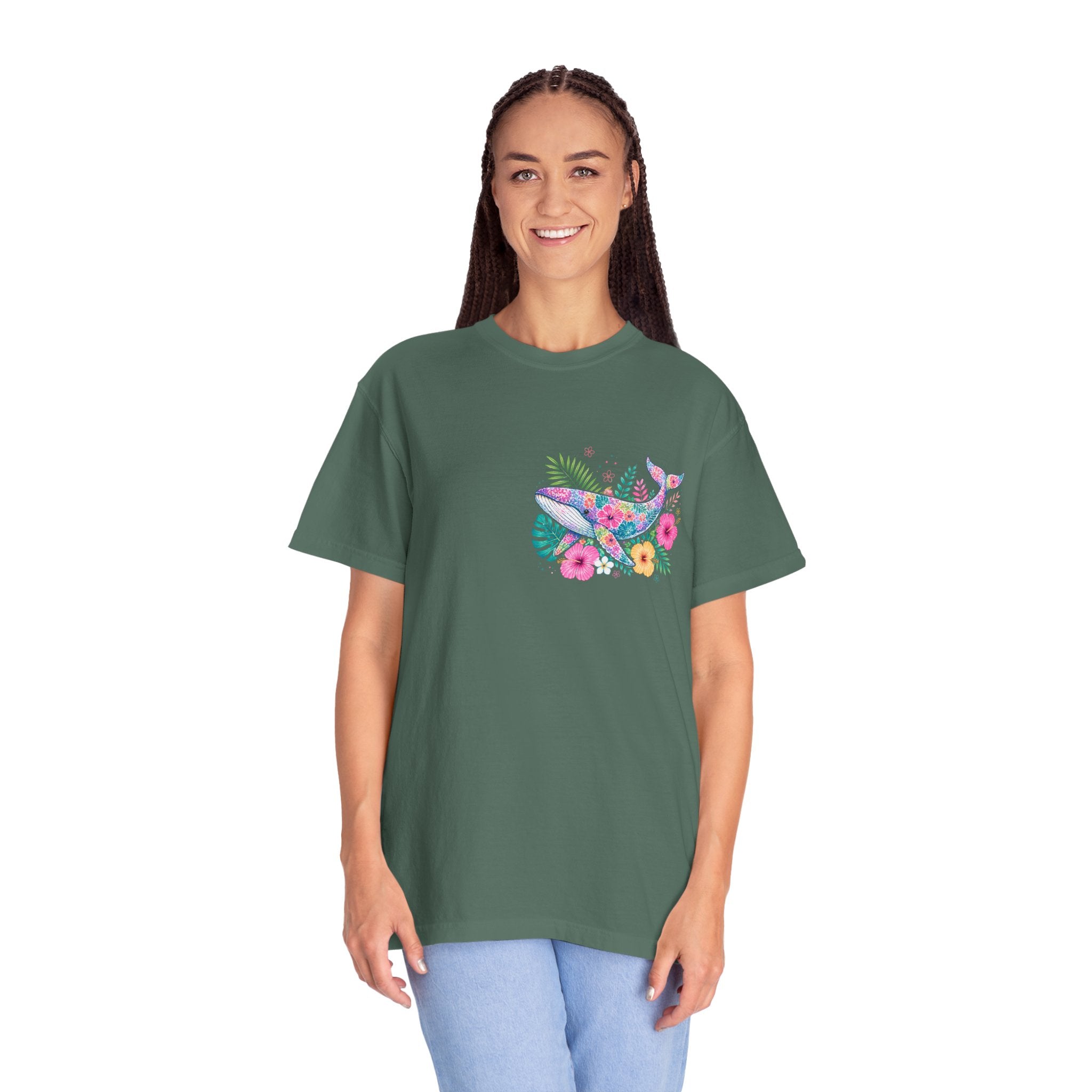 Miami Beach Club T‑Shirt — Retro Flamingo Tropical Floral Graphic Tee