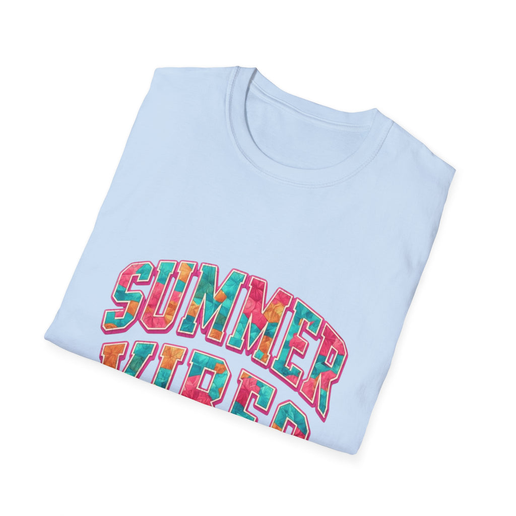 Summer Vibes T-Shirt — Colorful Tropical Beach Graphic Tee