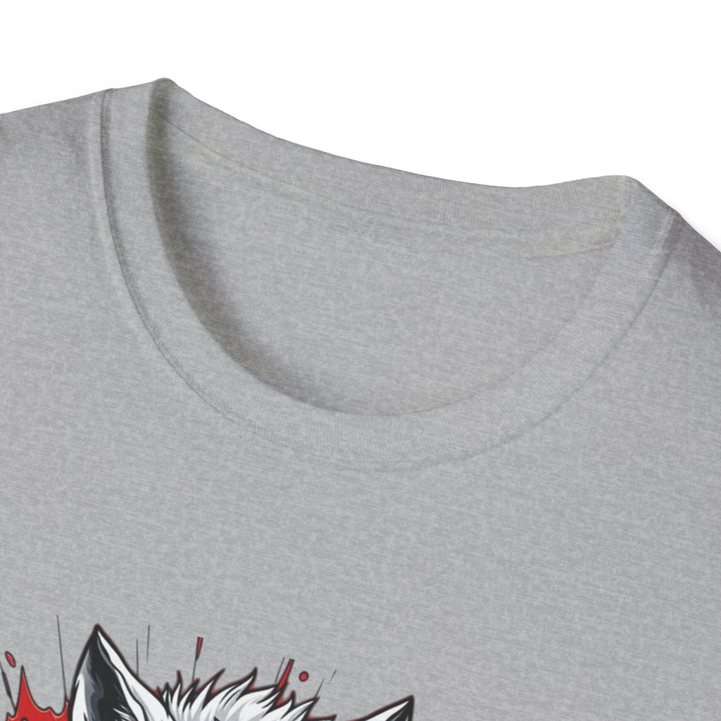 Wolf Suit T-Shirt — Wolf in Suit Graphic Tee (Bold Red Splash)