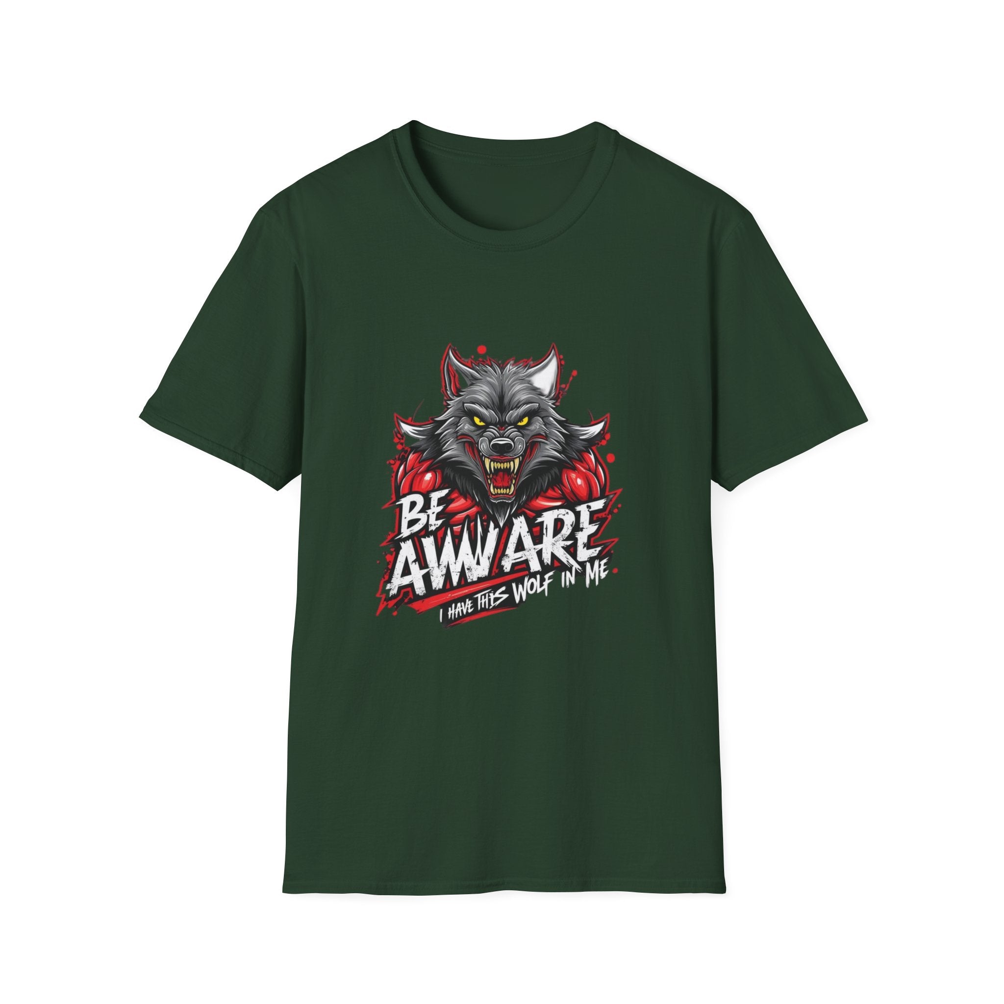 Be Aware Werewolf Graphic T-Shirt — Horror Wolf Design