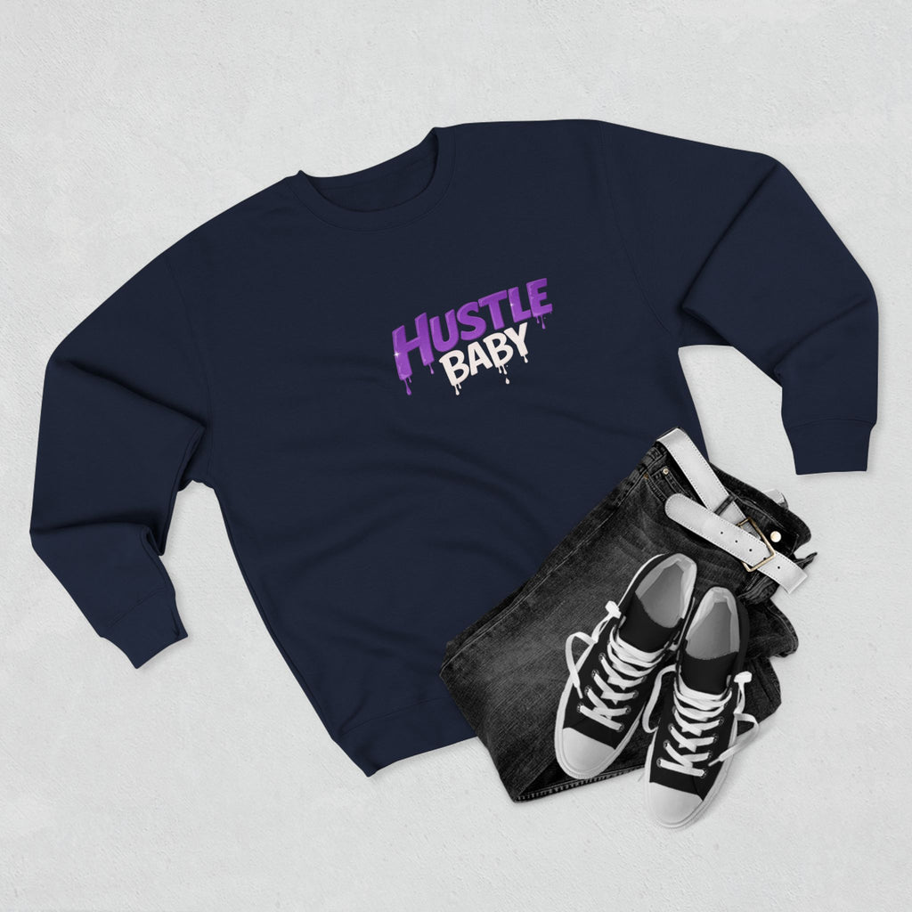 Hustle Baby Crewneck Sweatshirt – SWO Hustle Baby Front Logo & Back Graphic