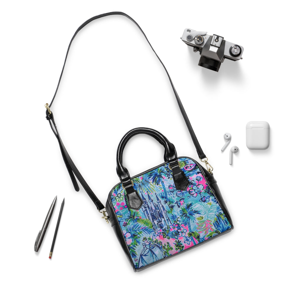 Tropical Castle Shoulder Handbag — Floral Palm Resort Print