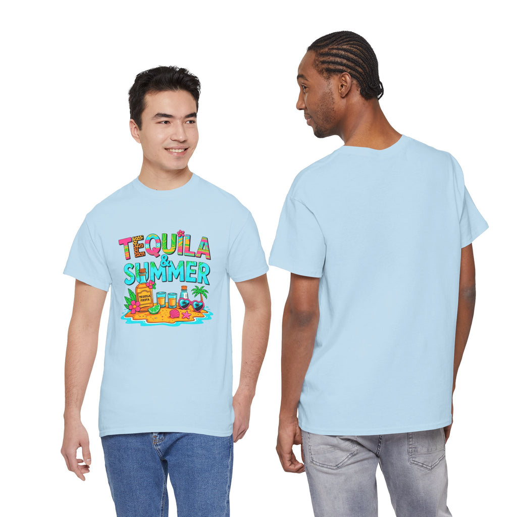 Tequila Summer Tee – Tropical Beach Cocktail Graphic T-Shirt