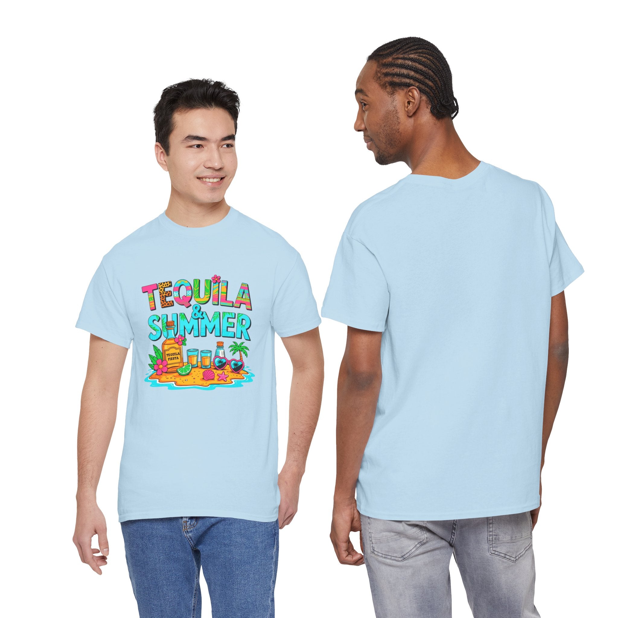 Tequila Summer Tee – Tropical Beach Cocktail Graphic T-Shirt