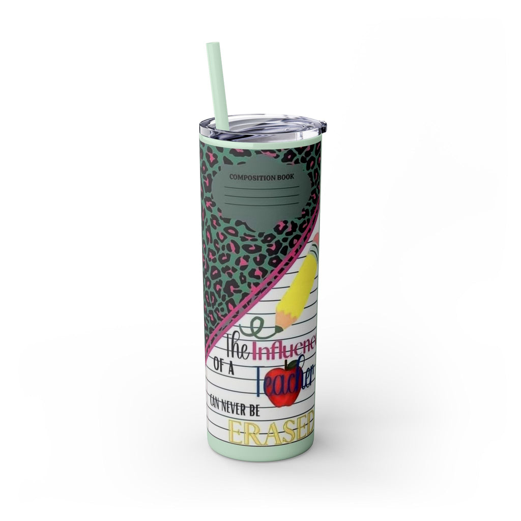 Teacher Skinny Tumbler with Straw — 20oz
