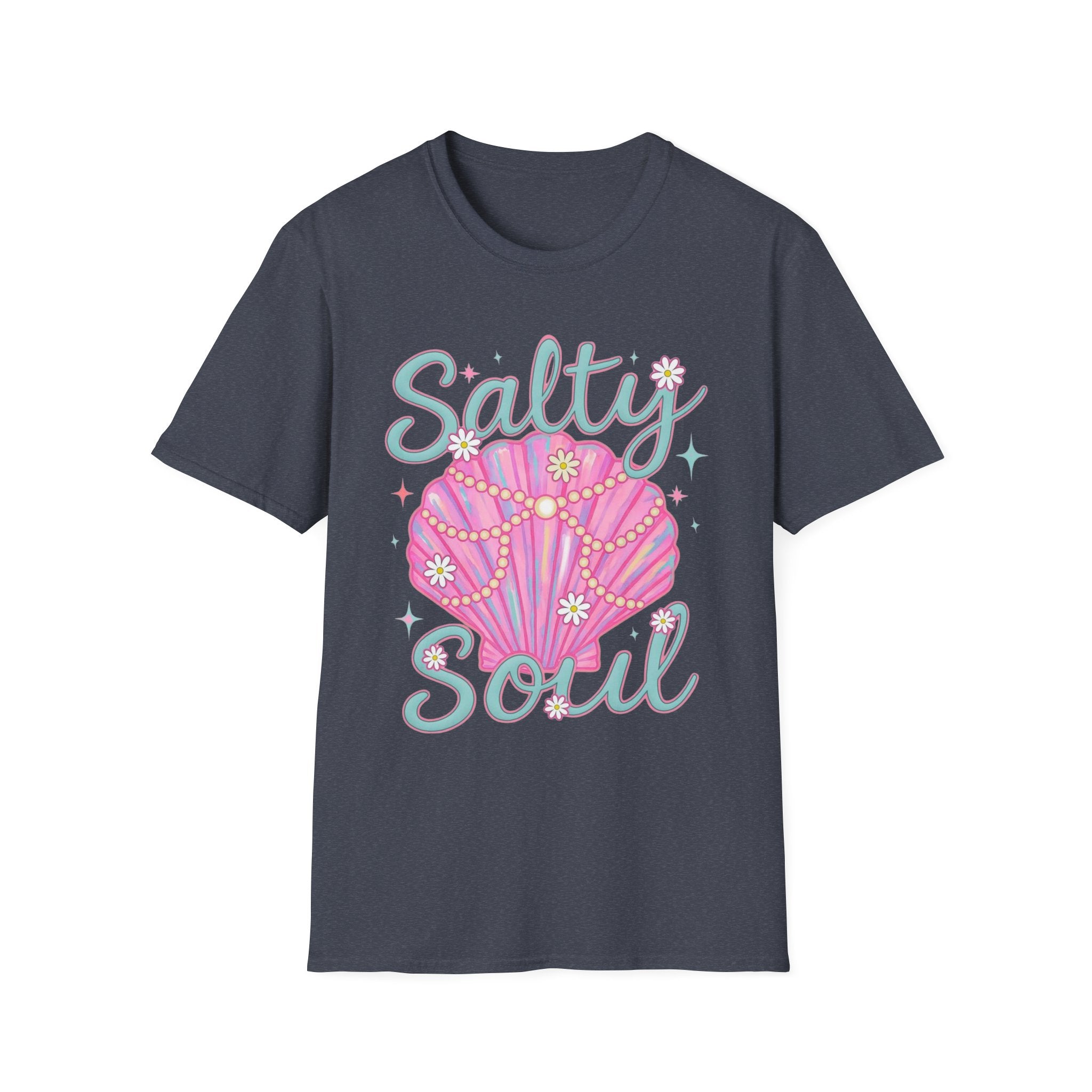Salty Soul T-Shirt — Pink Seashell Beach Tee