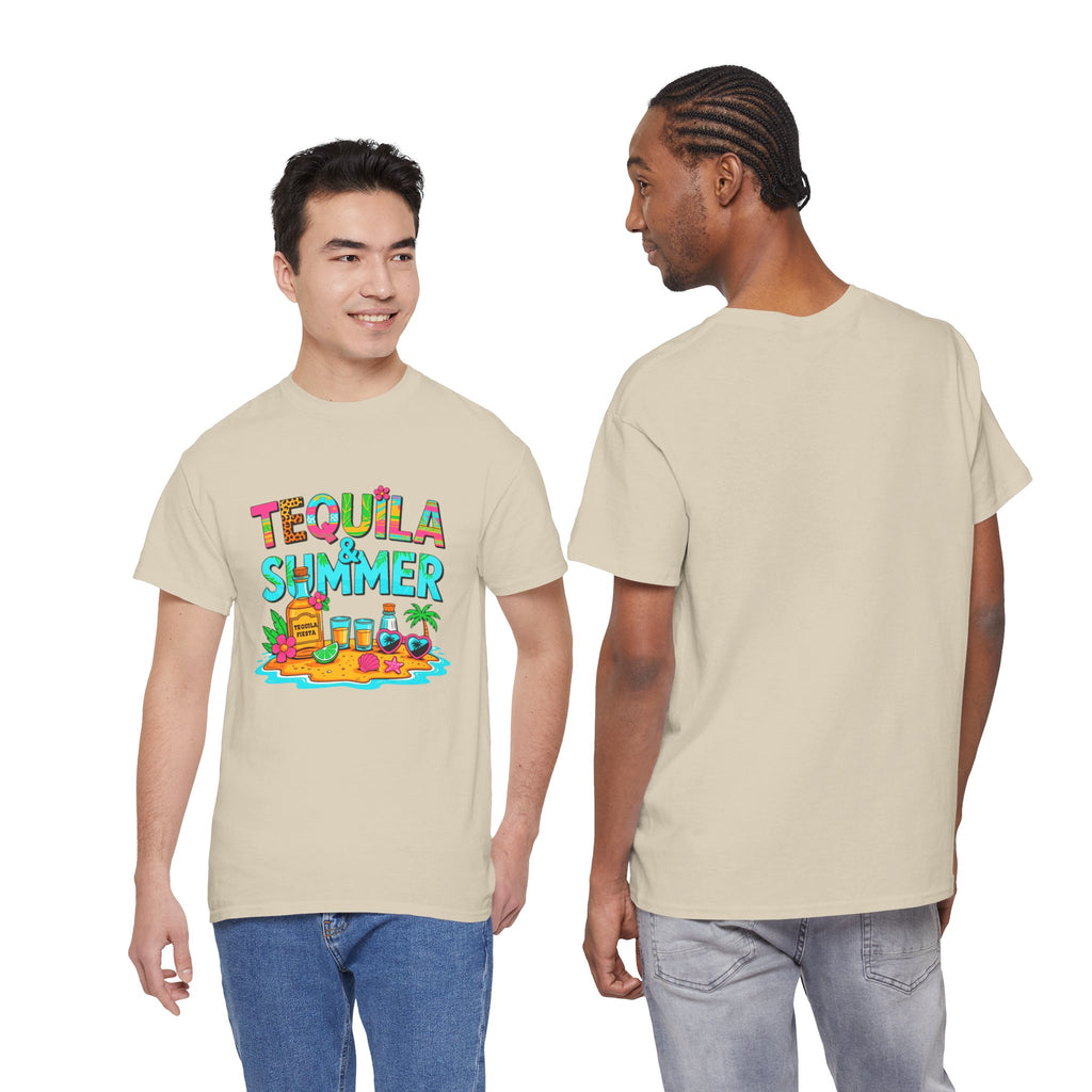 Tequila Summer Tee – Tropical Beach Cocktail Graphic T-Shirt