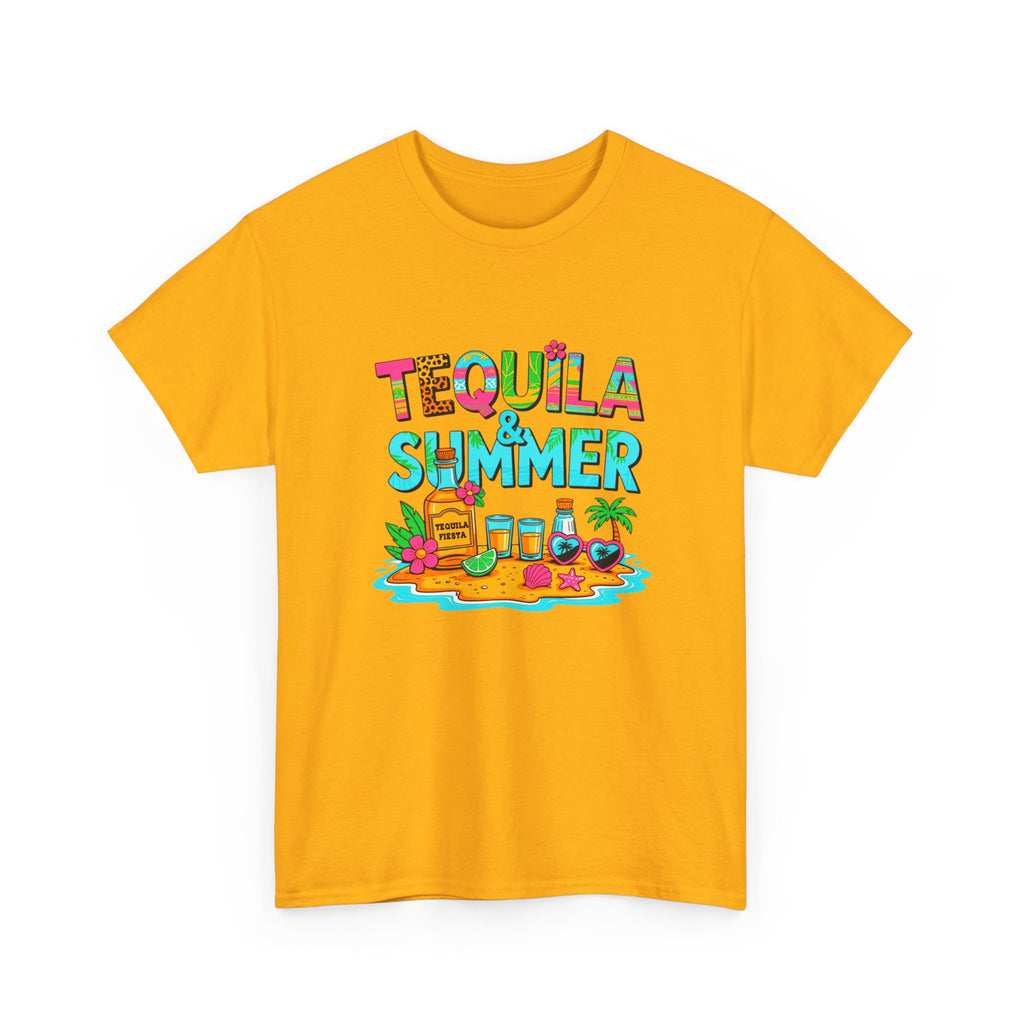 Tequila Summer Tee – Tropical Beach Cocktail Graphic T-Shirt
